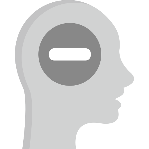 pensamiento negativo icono gratis