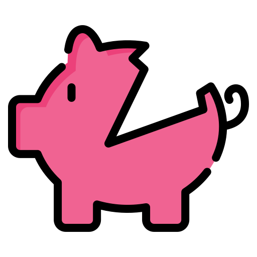 Piggy bank Generic Outline Color icon