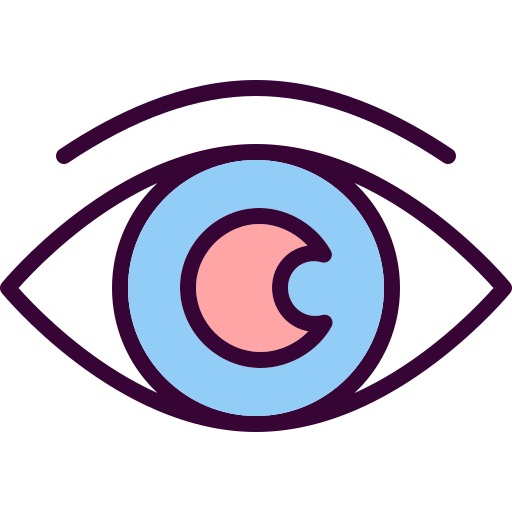 Eye Generic Outline Color icon