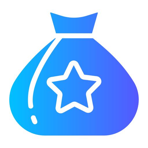 bolsa de navidad icono gratis