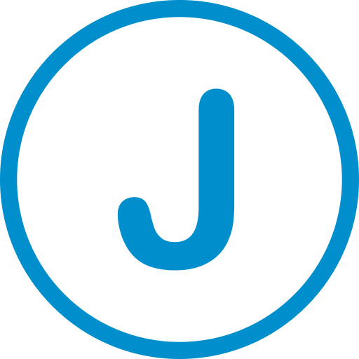 Letter j Generic Blue icon