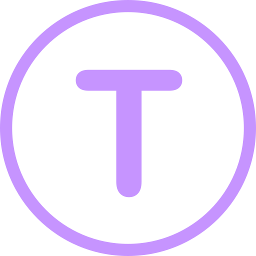 Letter T Generic Outline Color Icon