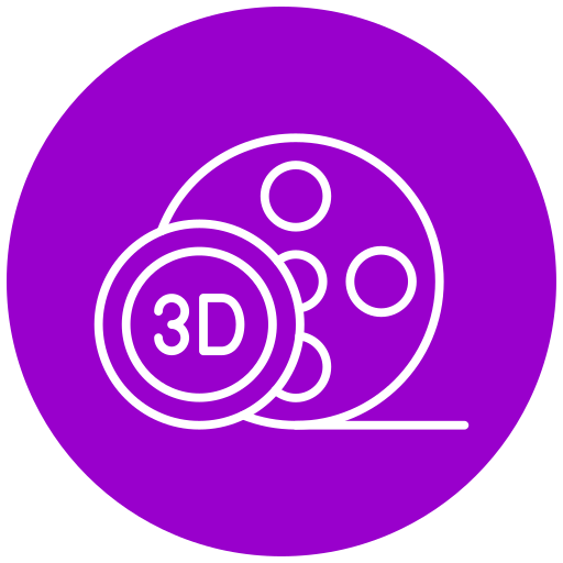 película 3d icono gratis
