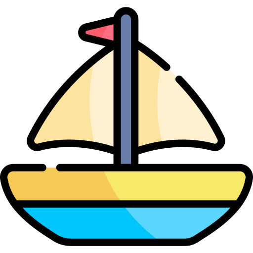 Toy Boat Kawaii Lineal Color Icon