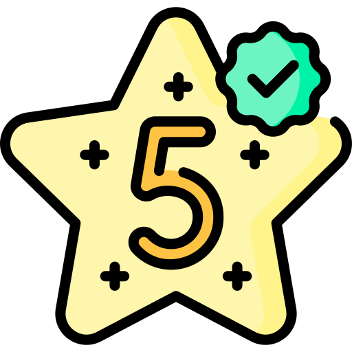 cinco estrellas icono gratis