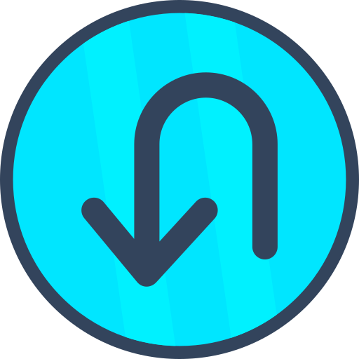 U Turn free icon