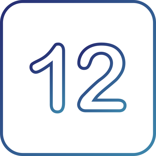 número 12 icono gratis