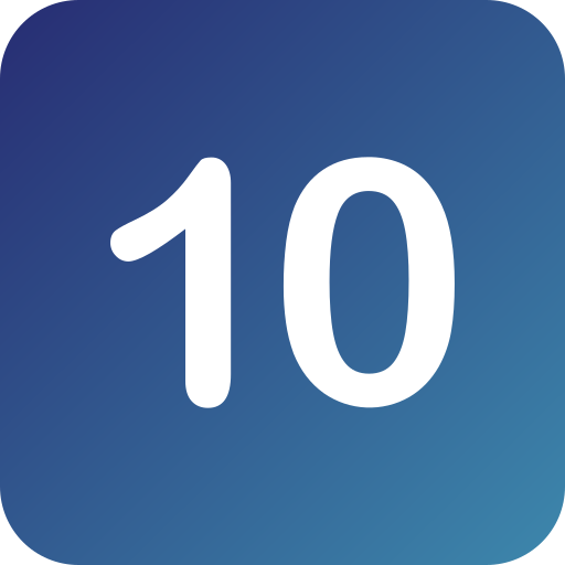 numero 10 icono gratis