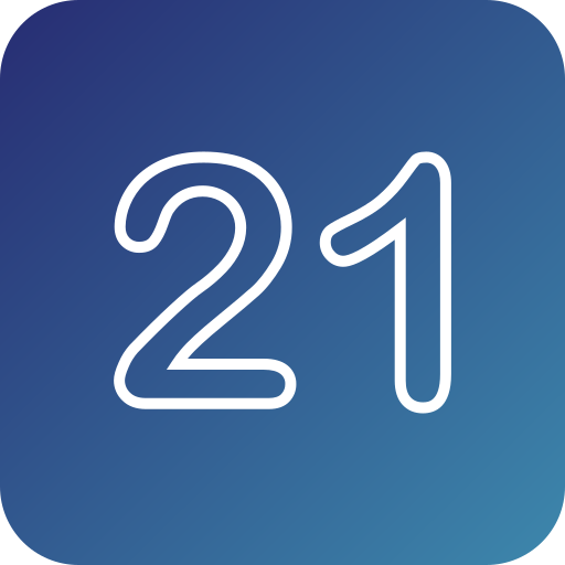 número 21 icono gratis