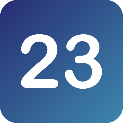 número 23 icono gratis