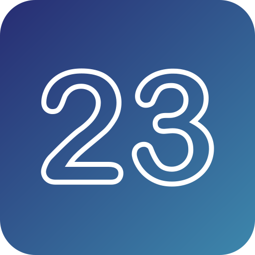 número 23 icono gratis