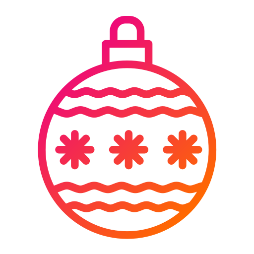 pelota de navidad icono gratis