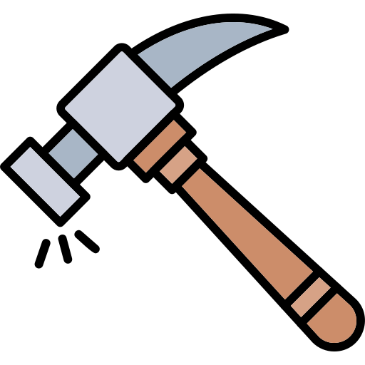 Hammer Generic Outline Color icon