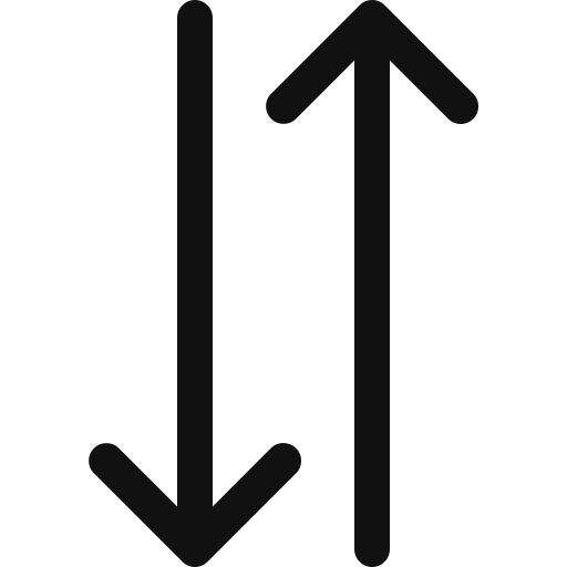 Up and Down Arrows Generic Basic Outline icon