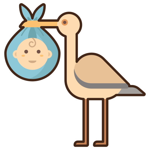 Stork Generic Outline Color icon