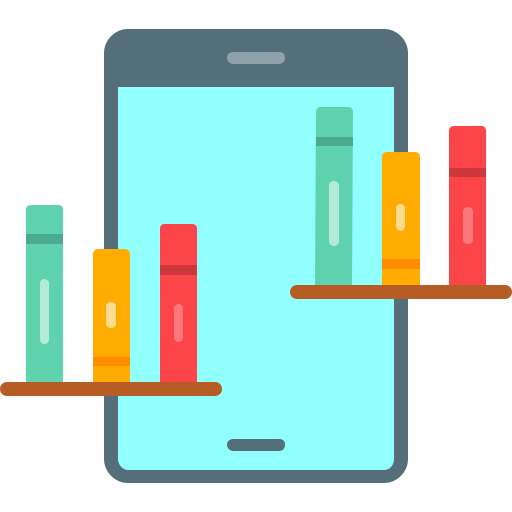 Biblioteca en linea icono gratis