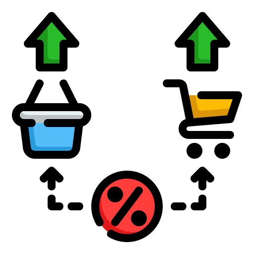 inflação grátis ícone