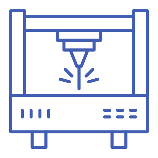 máquina de corte por láser icono gratis