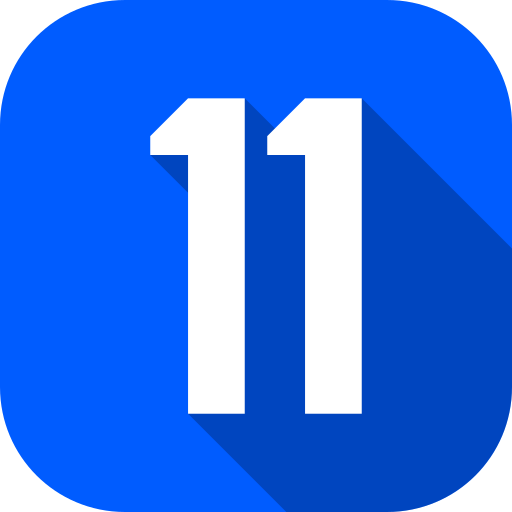 número 11 icono gratis