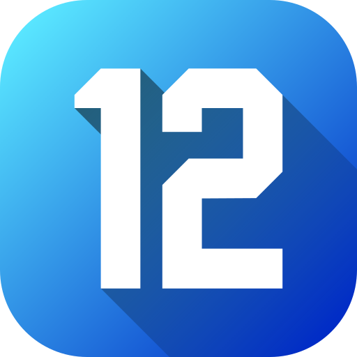 Number 12 Generic Flat Gradient icon