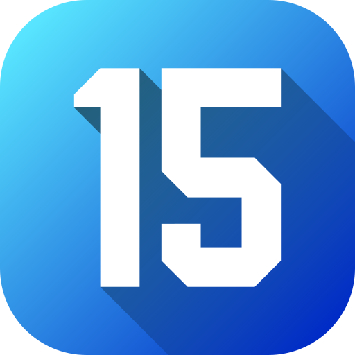 Number 15 Generic Flat Gradient icon