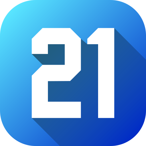 Number 21 Generic Flat Gradient icon