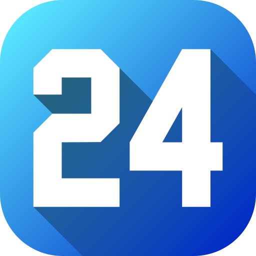 Number 24 Generic Flat Gradient icon