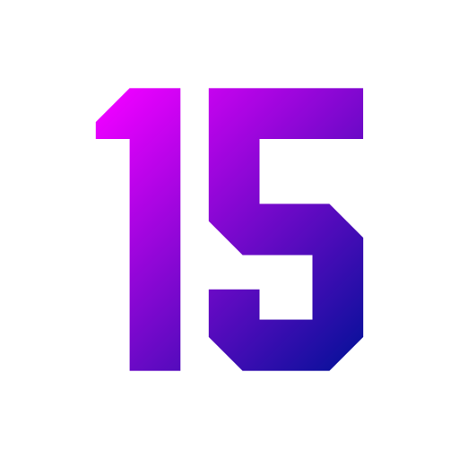 Number 15 Generic Flat Gradient icon