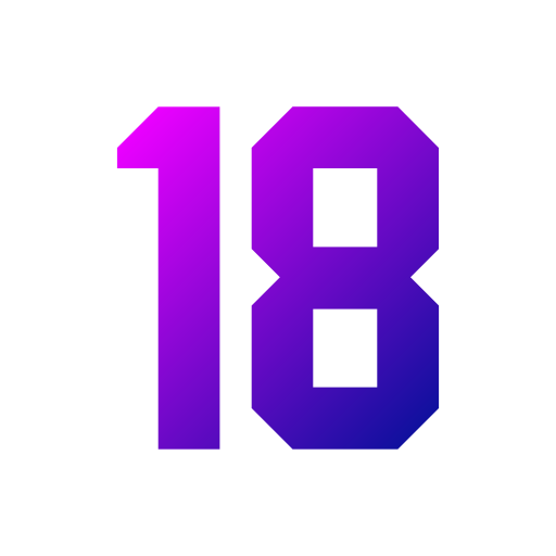 numero 18 grátis ícone numero 18 grátis ícone