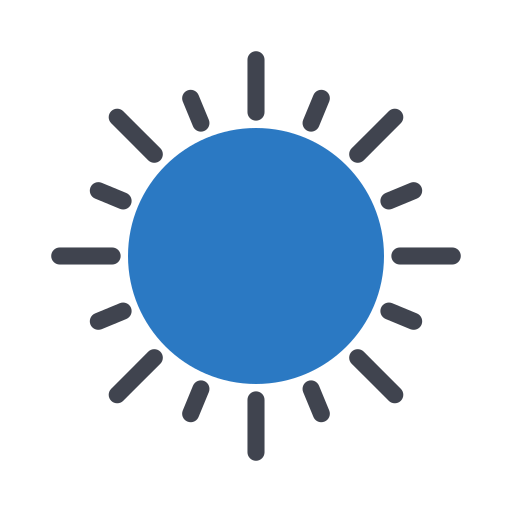 Sun Icon Generic Blue