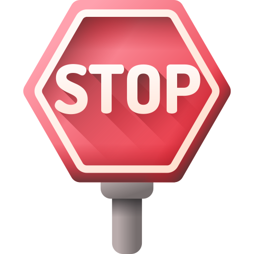 Stop 3D Color icon