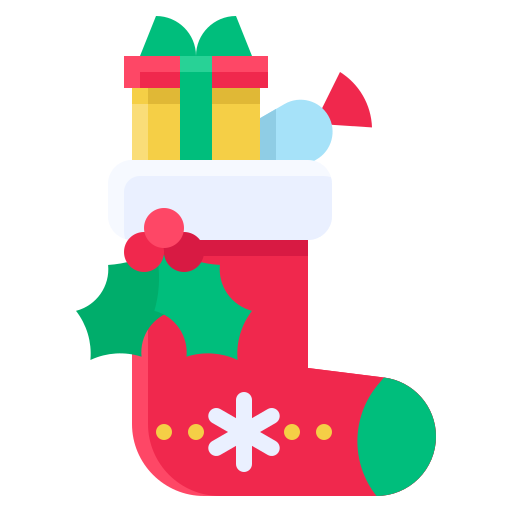 calcetines de navidad icono gratis