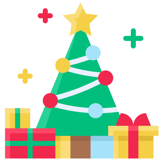 regalo de navidad icono gratis