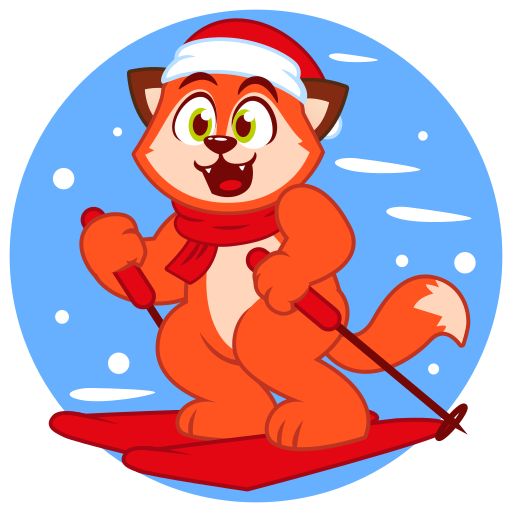 Ski free sticker Ski free sticker