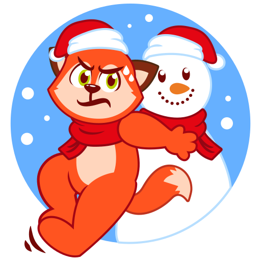 Snowman free sticker