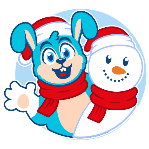 Snowman free sticker