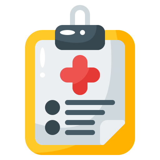 informe médico icono gratis