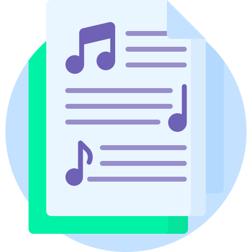 Partitura musical icono gratis