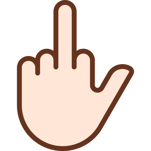Middle Finger Up Hand Gesture Flipping Off Royalty Free SVG