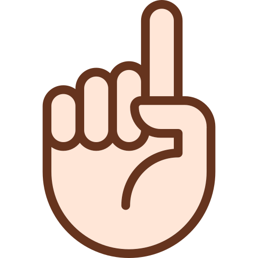 Index finger Generic Outline Color icon