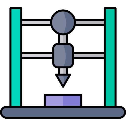 3d printer Generic color lineal-color icon