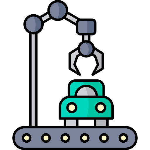 Fabricacion de automoviles icono gratis