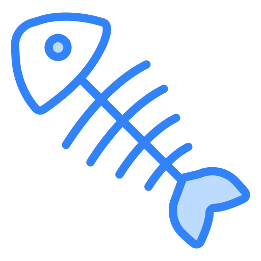 Fish bone Generic Blue icon