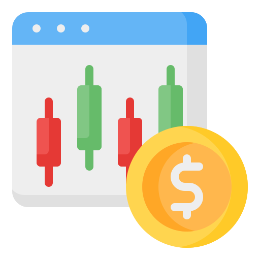 bolsa de valores icono gratis