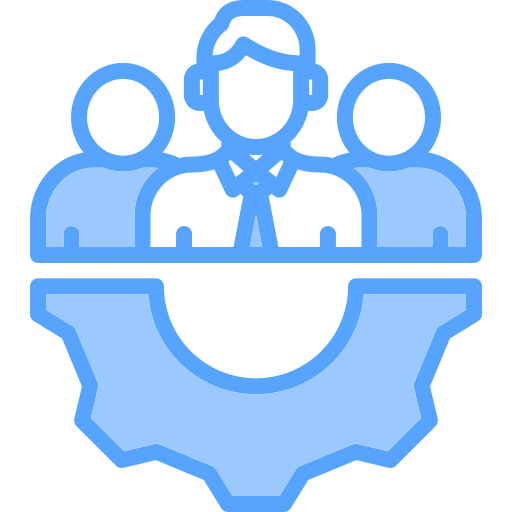 Team management Generic Blue icon