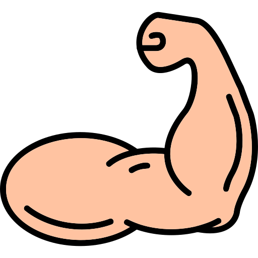 Biceps Generic Outline Color icon