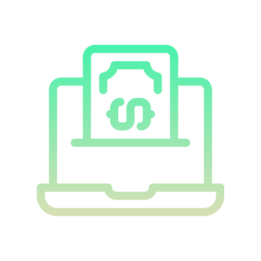 pago en línea icono gratis