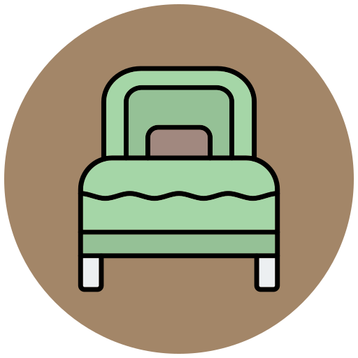 cama individual icono gratis