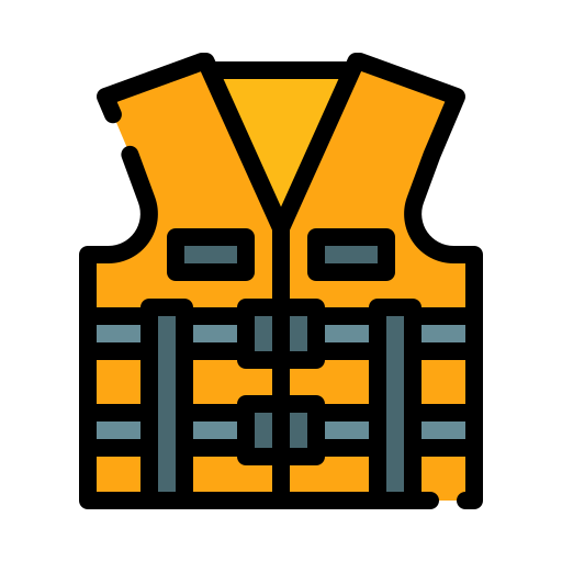 Lifejacket Generic Outline Color icon
