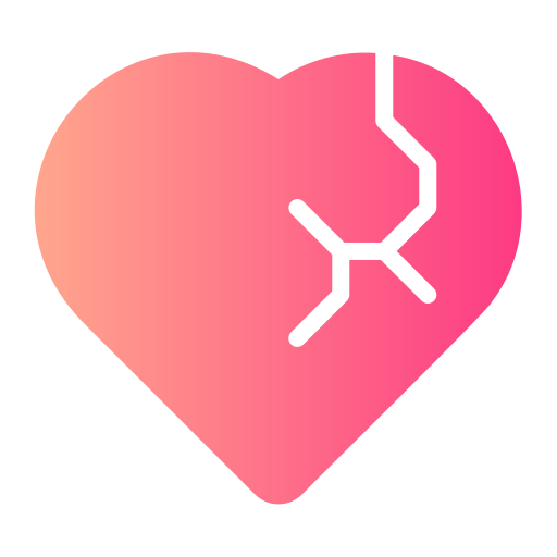 corazón roto icono gratis